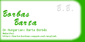 borbas barta business card